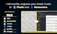 engrave and rewrite your music to finale, musescore, PDF