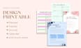 create custom planner, tracker, journal and workbook design
