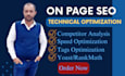 do onpage SEO with yoast and technical optimization of wordpress site