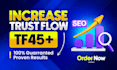 increase majestic trust flow tf 45 plus