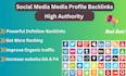 create high authority social media profile backlinks SEO link building