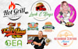 do food truck logo, catering or BBQ