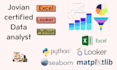 do data analysis, visualization using excel, python and looker