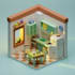 do a isometric 3d room for on blender