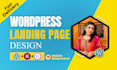 build landing page, sales page, one page website using elementor pro