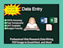 do a data entry service, 3 dollars per hour