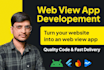 create android webview app from your website