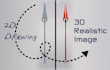 turn your sketch or drawing into a photorealistic 3d image