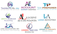 design modern accounting bookkeeping tax and CPA logo