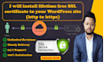 install a lifetime free SSL certificate and make it http to https