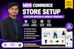 do woocommerce setup with layout customization and mobile compatible design