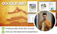 write SEO articles and blog