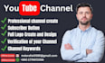 create and set up a youtube channel with a logo banner