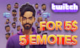 create cute custom twitch emotes for your stream