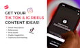 make your reels and tiktok detailed content ideas