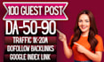 do high quality seo guest posts backlinks on high traffic guest posing site