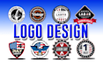 do awesome circular round, badge, label, stamp, patch, decal logo design