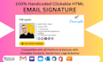 design a clickable email signature or HTML email signature