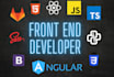 be your frontend developer using react, angular, javascript