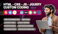 add custom HTML, CSS, and js code to squarespace, shopify, and wordpress website