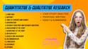 do quantitative and qualitative research and write proposal and summary