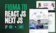 convert figma to react js next js website with tailwind css