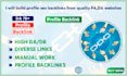 build profile SEO backlinks from quality pa ,da websites
