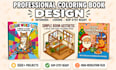 create coloring book pages and book cover for amazon KDP