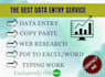 do data entry, copy paste, excel, and file conversion