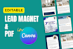 create editable lead magnet and pdf design in canva