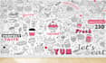 do doodle wall art for home, office and restaurant