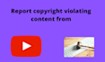 send dmca takedown notice to youtube, reddit under dmca
