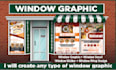 design window graphics, window sticker, decal, vinyl,signage