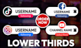 create lower thirds subscribe animation and title animation