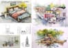 draw detailed architectural watercolor drawing