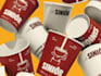 create coffee packaging, coffee label creation, coffee cup design, sachet label