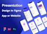 design presentation slides and pitch deck in figma