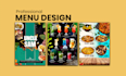 design modern restaurant menu, digital menu and food flyer