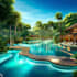 create swimming pool art