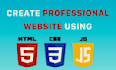 create responsive websites in html css javascript react nodejs