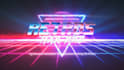 make 80s retro logo animation synthwave style neon effects