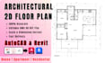 draw 2d floor plans in autocad and 3d revit models