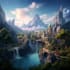 create fantasy background and landscape
