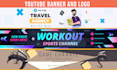 youtube channel branding with logo, banner, and thumbnail