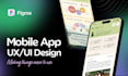 do mobile app UX UI design, ios and android app design in figma