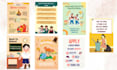 design simple educational posters and brochures for school children