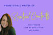 write your holistic health and spiritual content