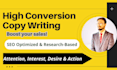 do persuasive copywriting, ad copy, and website content