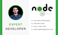be your node js developer for custom apis, web applications