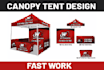 do canopy tent design, table cover, feature flags,roll up banner